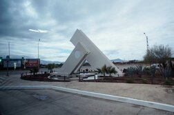 Modern triangular sculpture in Ensenada.jpg