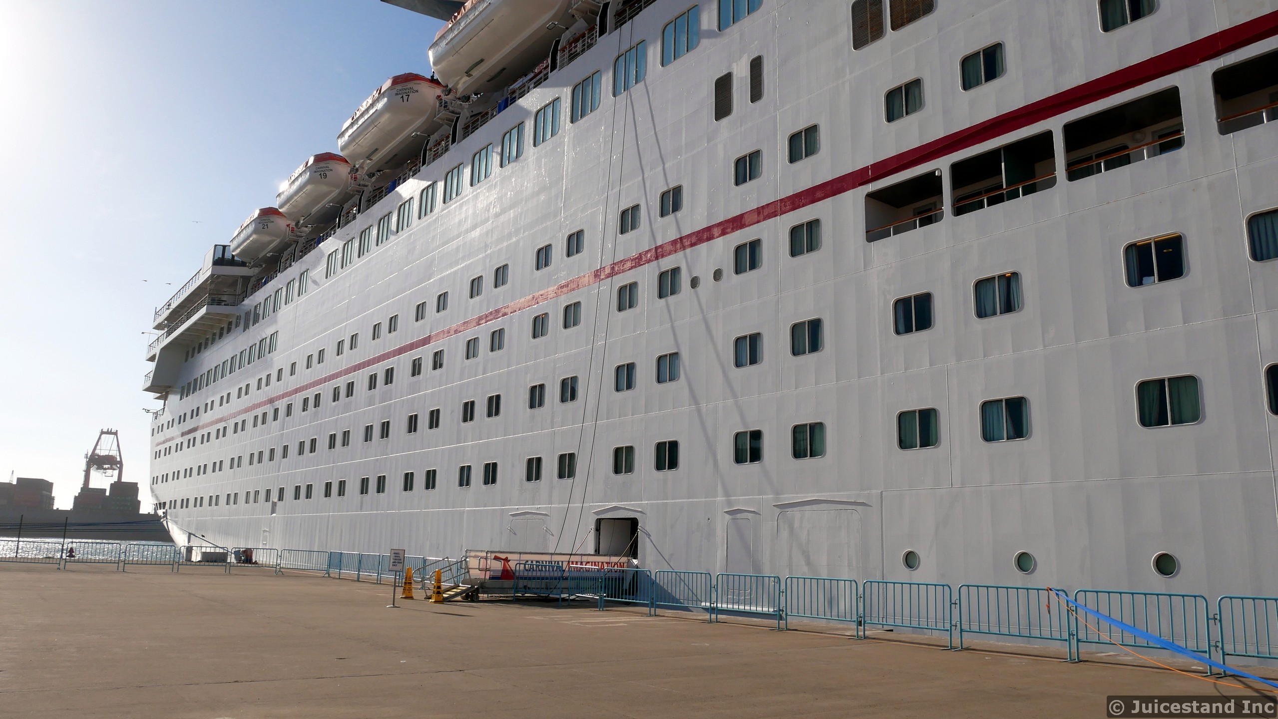 Carnival Imagination Port Side View at Ensenada Cruise Pier