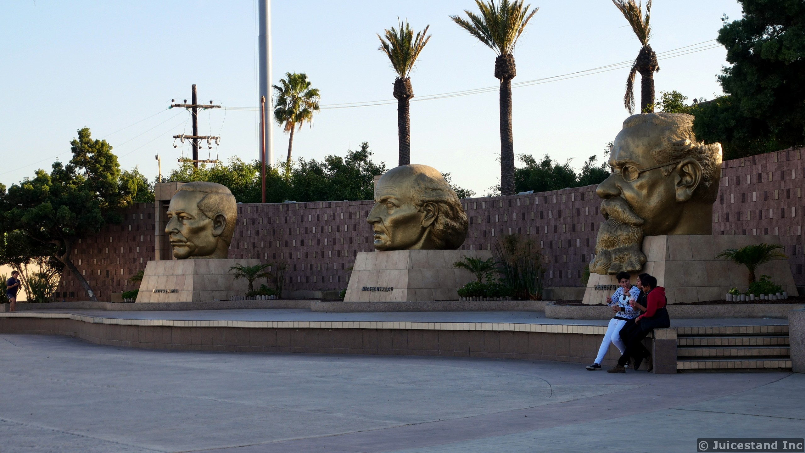3 Big Heads at Civic Plaza de la Patria Ensenada