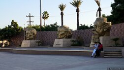 3 Big Heads at Civic Plaza de la Patria Ensenada