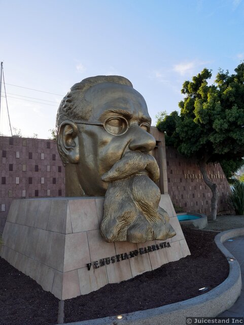 Venustiano Carranza big head at Civic Plaza de la Patria Ensenada