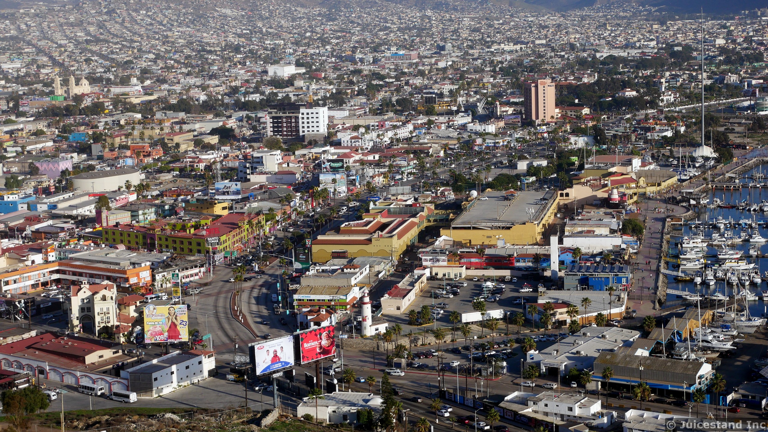 Downtown Ensenada viewed from Mirador