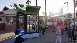 Ensenada Cruise Shuttle Stop next to Civic Plaza de la Patria
