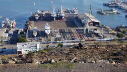 Gran Peninsula Shipyard seen from Ensenada Mirador
